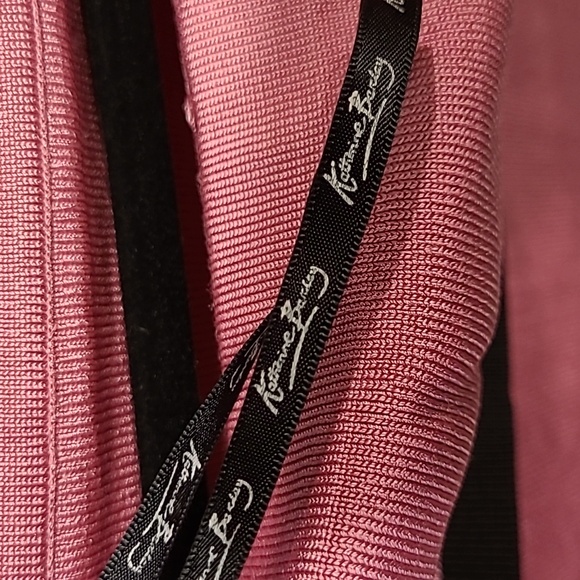 Katherine Barclay Pink with wide Neck 3/4 sleeve Silk blend knit top size Small - Picture 2 of 3